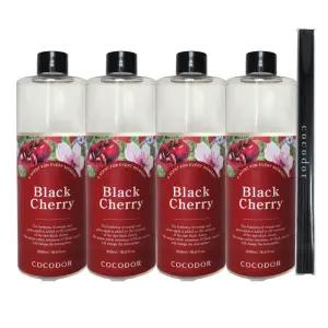 코코도르 디퓨저 대용량 실내방향제 리필액 500ml 4개 블랙체리