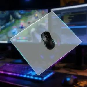 GOGOFREE 강화유리 마우스패드 미끄럼방지 방수 사무용 게임용 24*30cm,S