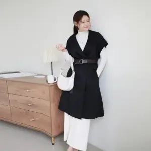 [CJ단독][최초가 109 000원]에르빈 자카드 케이프 V넥 롱 자켓