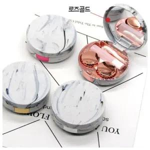마블 원형 렌즈케이스(로즈골드)