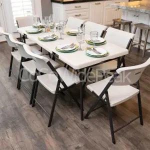 코스트코 라이프타임 접이식테이블 야외 캠핑 테이블 화이트 183 x 76cm 4개 세트