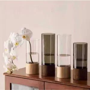 블랙 화병 깨지지않는 아크릴 원통 실린더 원형 꽃병 화기 인테리어 집들이선물