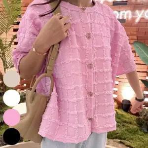 의류 OA09WM67 가디건 뽀글 하트 빅사이즈 307O462S