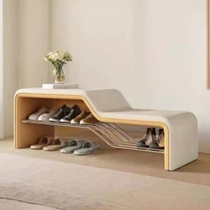 가벼운 교환 신발 걸상 가정용 문앞에서 부모와 자녀가 함께 신발 걸상을 신고 집집마다 수납 있는 신발장 소파 걸상 침대 걸상