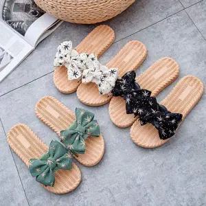 3컬러 CF585350 여성 데일리 별밤 러블리 리본 샌들 슬리퍼