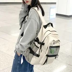 앞면메쉬포켓 옆면확장버클 학생백팩 고딩가방 남성 학원