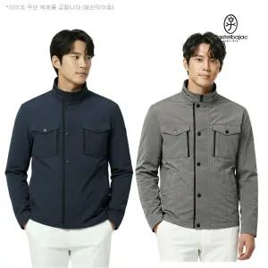 까스텔바작 골프 남성 간절기 바람막이 캐쥬얼 광택소재 4포켓 점퍼 BGESJ...