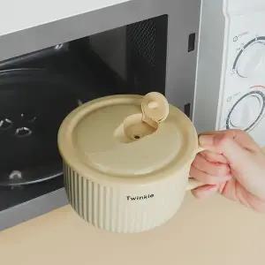 도자기 전자렌지 라면용기 전자레인지 전자레인지용 오븐 용기 그릇 손잡이 계란찜 그릇