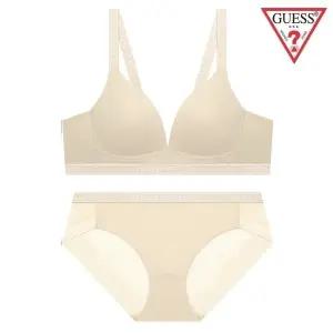 [롯데백화점]게스 [선물포장] 메쉬 노와이어 브라팬티세트 GDWBRBP211LB