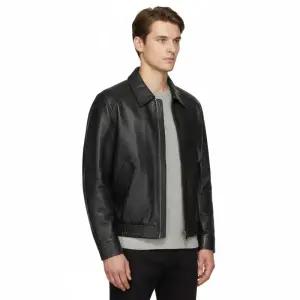 {매장정품} 지오지아남성 페이크 레더 카라 블루종_AAG1JJ1102BK 1256887