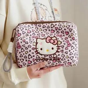 산리오 헬로키티 하트호피 핑크 파우치 로프 스트랩 화장품 정리 보부상 대용량 수납 여행준비