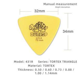 10개 델린 던롭 기타 피크 0.5/0.6/0.73/0.88/1.0/1.14MM 미끄럼 방지 스타일 삼각형 악세사리 일렉트릭