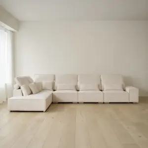 [우관제 갤러리] 제이미 6인 코너형 레노브 패브릭 모듈 소파 스툴별매)