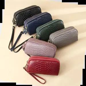 헨드폰지갑 대용량 클러치백 쓰리 지퍼 핸드 롱 3 지갑 소가죽