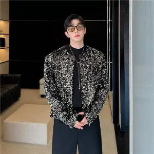 남성 사회자 밤무대 스팽글 트로트 반짝이 공연 가수 의상 자켓 재킷