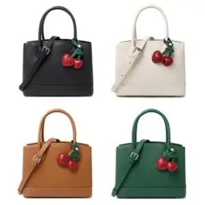 부모님생일선물 앵두 참장식 소가죽 토트 크로스백 VA8020 (4color)