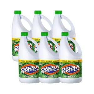유한락스 후레쉬 2L 6개 /락스 표백제 소독제 살균제