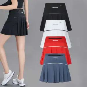 배드민턴 스커트 치마 탁구 스포츠 운동복 치마바지 플리츠 여름 테니스 속건 블랙 M