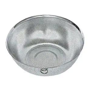 생활창고 타공 원형바구니 대 5호 28.5cm 채반 건지기 스텐바구니 야채바구니 채망