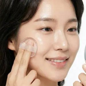 투명 퍼프 쿠션 파운데이션 팩트 블러셔 메이크업 스펀지 화장 솜 물방울 실리콘