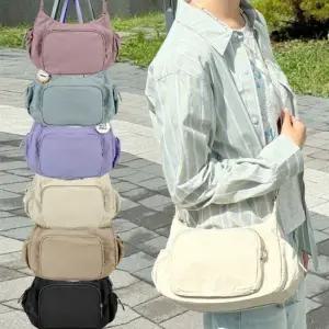 여성 6컬러 사이드 지퍼 포켓 나일론 경량 크로스백 사이드포켓가방 옆포켓가방