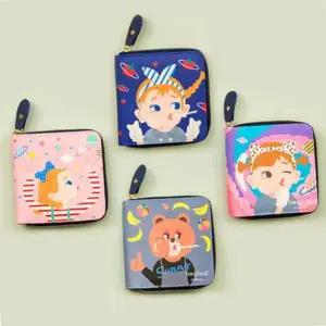 BENTOY 러블리 캐릭터 교통카드 여행용 사각 동전 파우치 카드 지갑