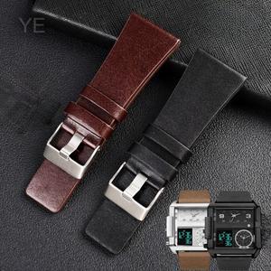 디젤 Dz7396 Dz1206 Dz1399 Dz1405 소 가죽 방수 스트랩 22 24 26 28mm 용 편안한   시계 밴드