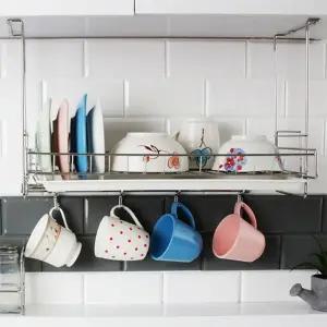 450 원룸 상부장 부착 미니 식기건조대 설거지 그릇선반