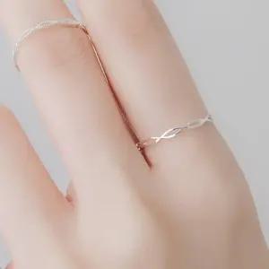 [폭스타일] [실버] 리나 슬림 반지