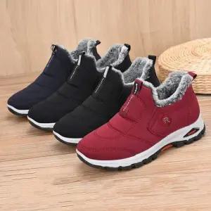 남녀공용 기모 슬립온 패딩부츠 겨울 방한화 중장년화 남성웨스턴부츠 첼시레인부츠남성