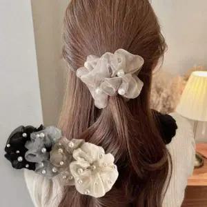 진주 573UBA13 인기 여성 곱창 밴드 감성 헤어 당고 똥 머리 끈