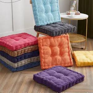 ABM사각 와플 방석 색상랜덤 40x40의자 인테리어 면방석 공부 푹신한 두꺼운