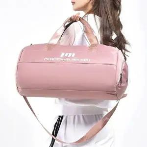 여성쇼퍼백 남여공용 원통형쉐입 별도슈즈포켓 스포츠가방 숄더백
