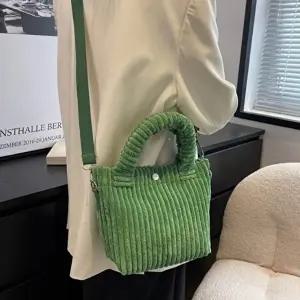 여자크로스백 여성 소프트 왕골덴 크로스백 겨울 캐주얼 가방