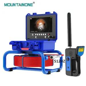 로케이터 포함 하수관 카메라 9 인치 파이프 검사 카메라 셀프 레벨링 512HZ IP68 방수 계량기 카운터 DVR