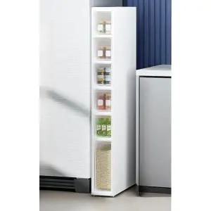 틈새장 냉장고 공간활용 서랍장 케비넷 초소형 14cm 6단 바퀴 포함