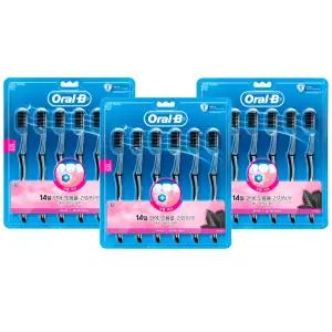 오랄비 칫솔 오랄비미세모칫솔 블랙티 6입 3개