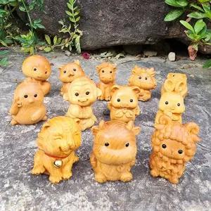 12지신 십이지 행운 부적 12간지 측백나무 띠별 장식품