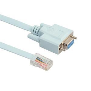 USB 콘솔 케이블 RJ45 CAT5 이더넷 RS232 DB9 COM 포트 직렬 롤오버 라우터 네트워크 어댑터 파란색