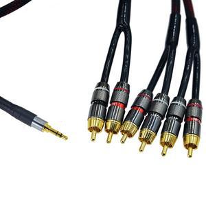 잭수컷 1-6 rca 앰프 스피커 케이블 오디오 5.1 사운드 3.5mm 로터스 턴 6 컴퓨터