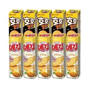 오리온 호호감자크래커 81g, 5개 + 예감 오리지널 64g, 5개