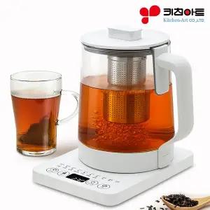 키친아트 SUS304 스텐 유리 보온 티포트 분유포트 1.8L 온도조절 전기 멀티 무선 커피 포트 주전자 전기...