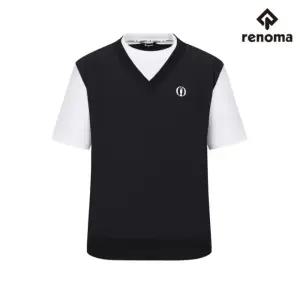 레노마골프 남성 여름 디오픈 우븐 라운드 반팔 티셔츠 O2127