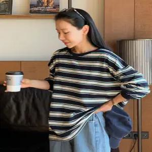 센트리 스트라이프 오버핏 긴팔티 (3 color)