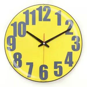 컬러 글라스 벽시계 옐로우 인테리어 시계