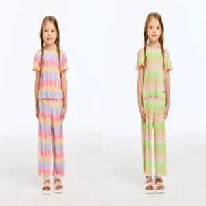 [대구백화점] [베네통키즈]레인보우보드레플리츠 상하복(QAWS03631  QAPT03631)