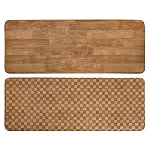 감성 우드패턴 양면 발매트 12T 주방매트 대 120x47