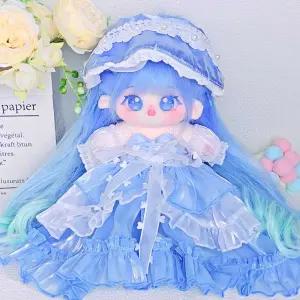 20cm 솜깅이 인형 소품 크림 캔버스 구두 긴팔 화이트