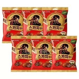롯데 스카치캔디 커피맛 317g x6 레트로간식 커피사탕