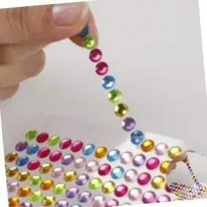 색동 1매 일체형 비즈 스티커 큐빅 줄 연결 탑꾸 다꾸 비즈스티커